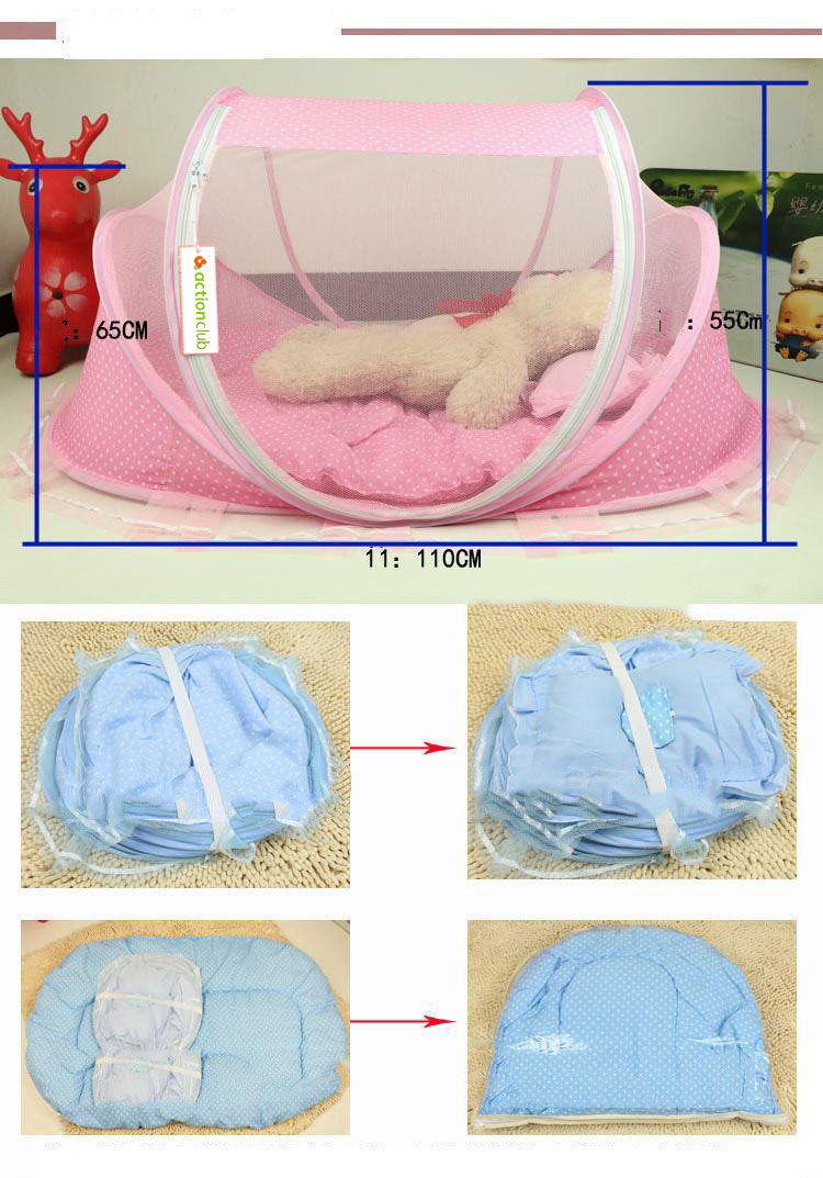 Foldable Baby Bed Net With Pillow Net 2pieces Set - Image 7