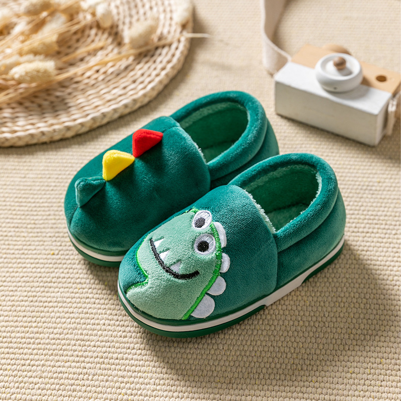 Children's Bags Heel Cartoon Dinosaur Plush Cotton Shoes - Image 4