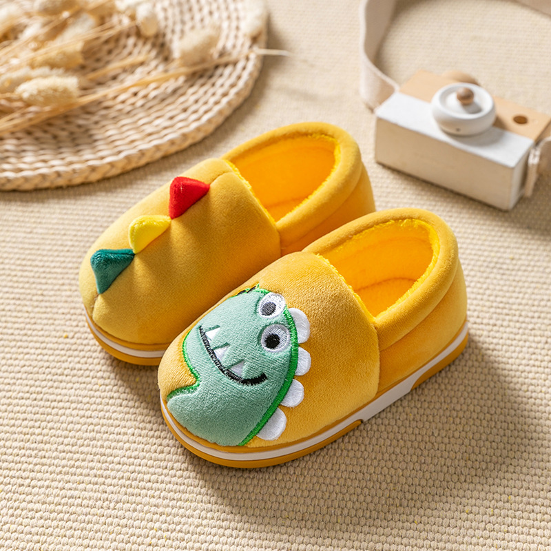 Children's Bags Heel Cartoon Dinosaur Plush Cotton Shoes - Image 6