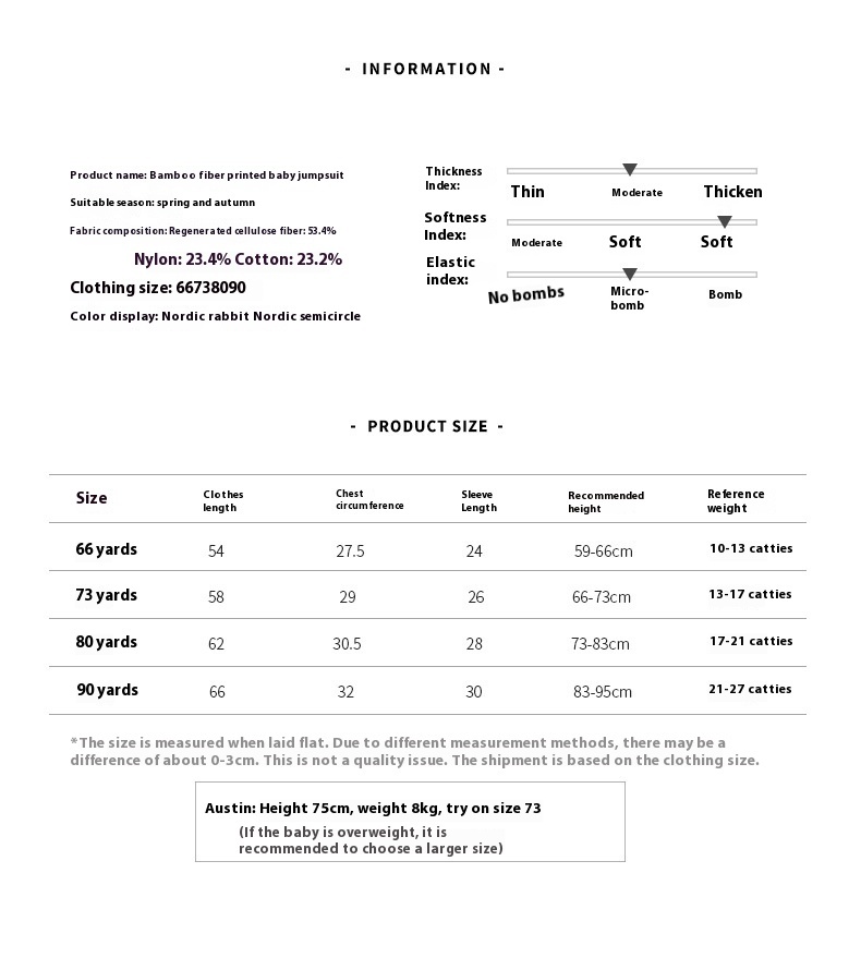 Light And Soft Bamboo Fiber Baby Jumpsuit Floral Animal Cute Print Spring Autumn Newborn Clothes Unisex Long Sleeve Baby Rompers For Boys Girls - Image 9