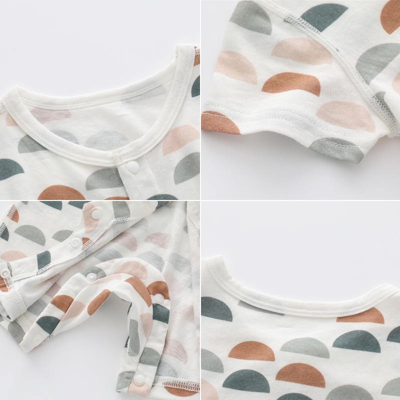 Light And Soft Bamboo Fiber Baby Jumpsuit Floral Animal Cute Print Spring Autumn Newborn Clothes Unisex Long Sleeve Baby Rompers For Boys Girls - Image 3