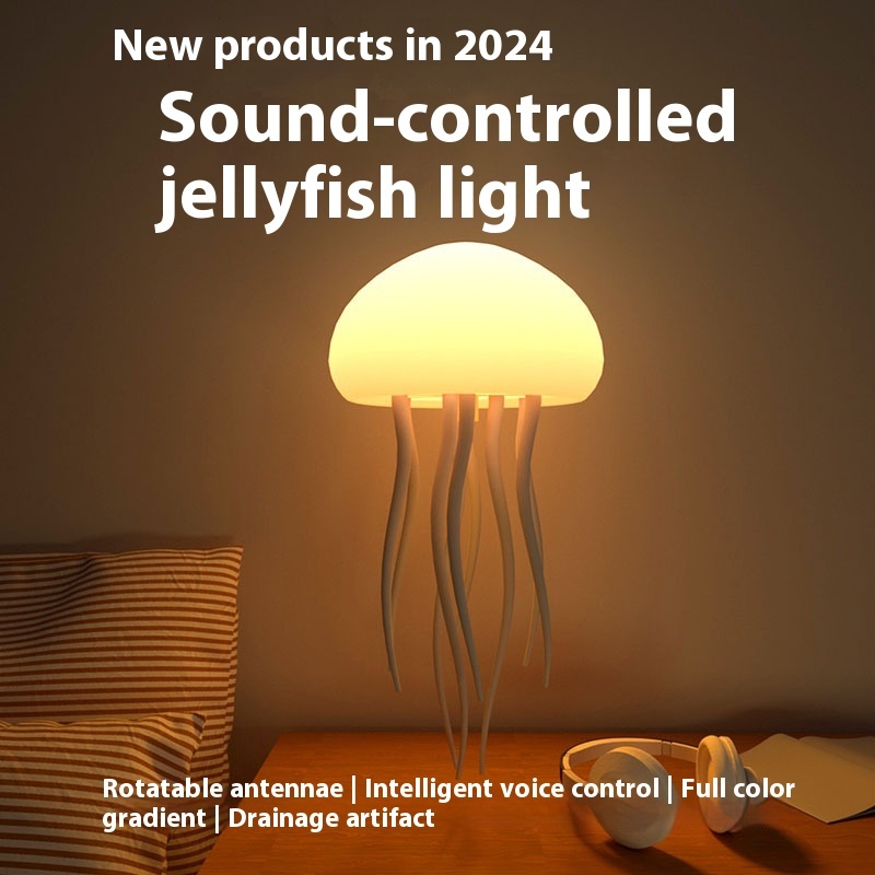 Jellyfish Mood Lamp LED Jellyfish Night Light Portable Jellyfish Lamp Jellyfish Decorations Smart Table Lamp For Bedside Desk - Image 2
