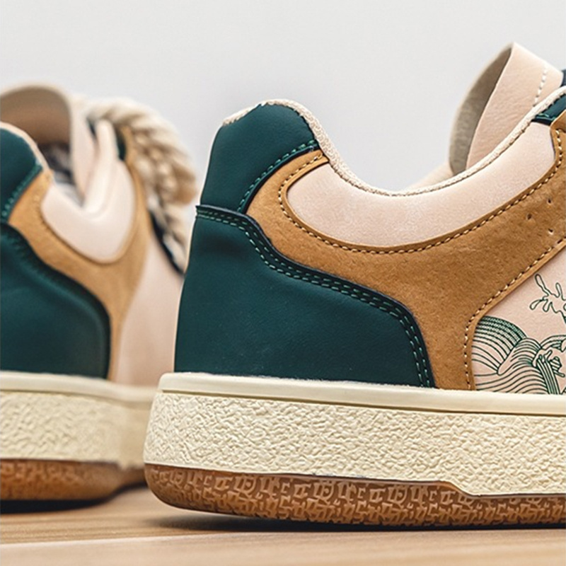 Lace-up Casual Shoes Men Soft Thick Sole Fashion Comfortable Breathable Flats Sneakers Student Platform Outdoor Walking Shoes - Image 6